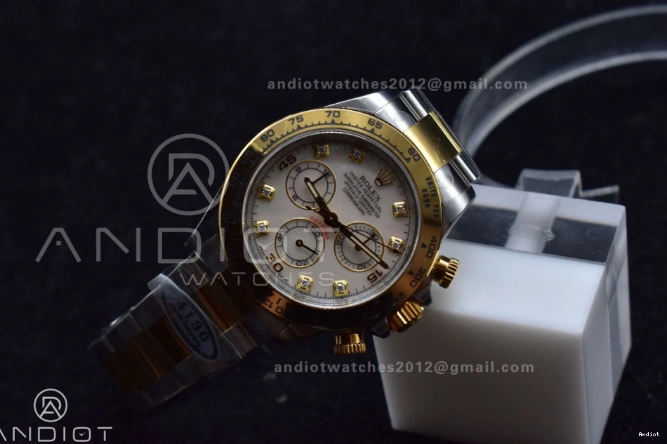 Diamond V YG Of Edition Clean Pearl Mother 116503 Dial on 740 SS White 1:1 SA4130 NewStyle Best Bracelet Daytona 0718